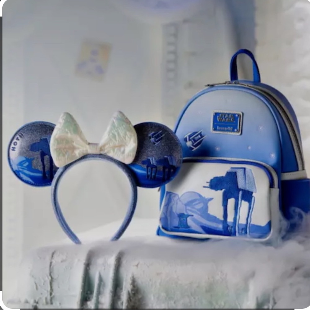 Star Wars Loungefly Backpack and Headband Set - Blue and White